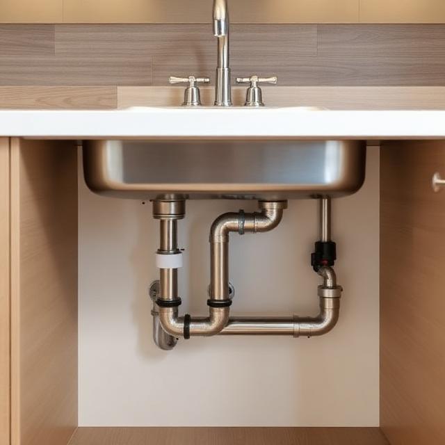 Kitchen sink plumbing